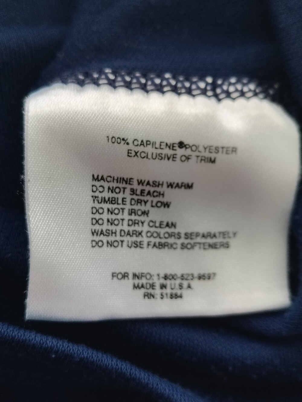 Vintage Patagonia Capilene Navy Blue Thermal Base Layer Shirt Medium Made in USA - Picture 4 of 4